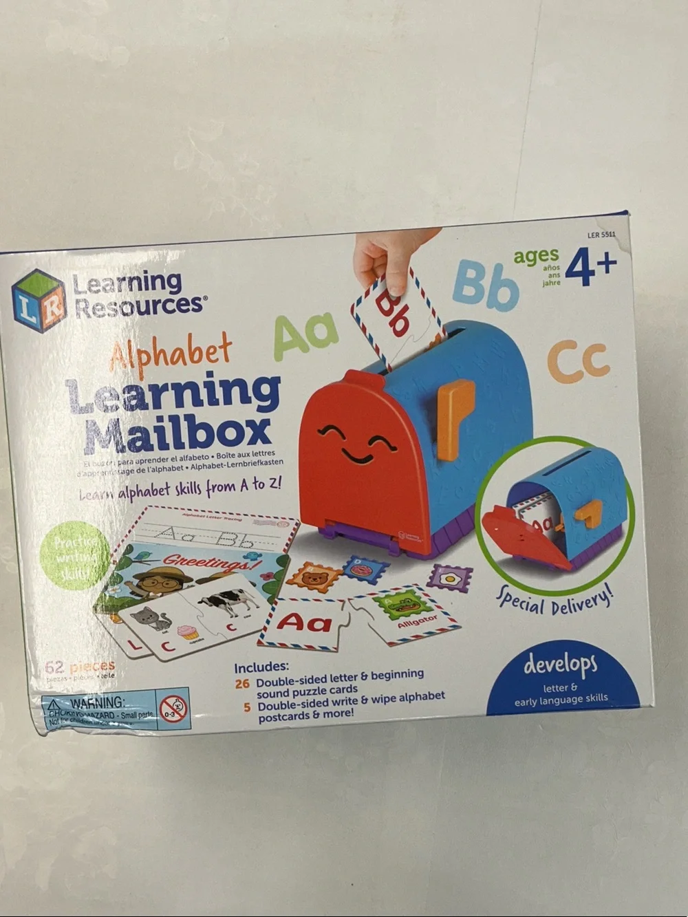 Learning Resources Alphabet Mailbox Toy — Blue & Red